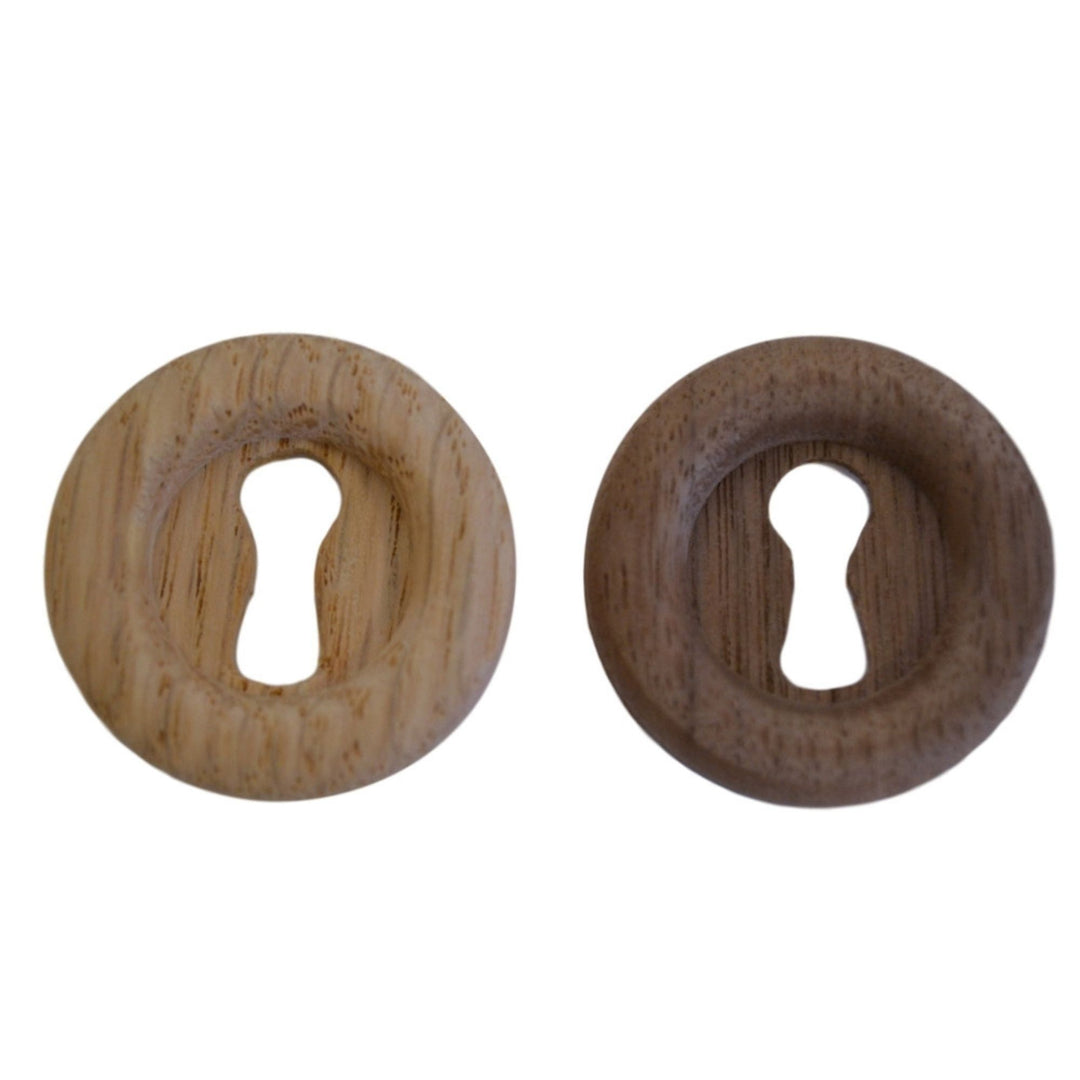 Round Wood Keyhole Cover - Oak or Walnut - 1-5/16" Diameter Furniture Hardware Restoration Supplies   