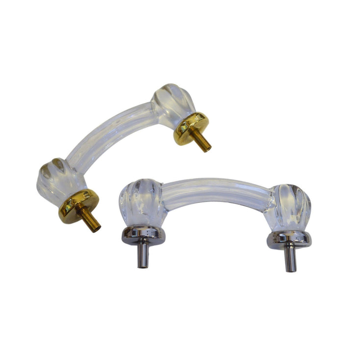 Clear Glass Handle, Star-shaped. Brass or Nickel Finish Cabinet Hardware Restoration Supplies   