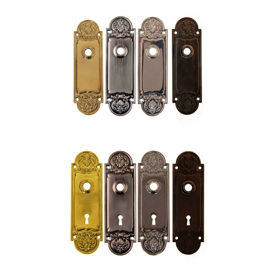 Doorknob Trim Plate, Rounded Ornate Design Door & Window Hardware Restoration Supplies   