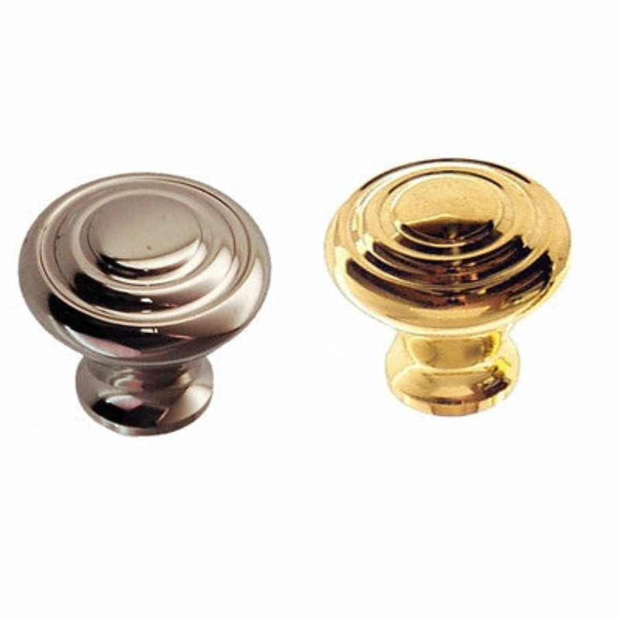 Nickel or Brass Round Art Deco Knob Cabinet Hardware Restoration Supplies   