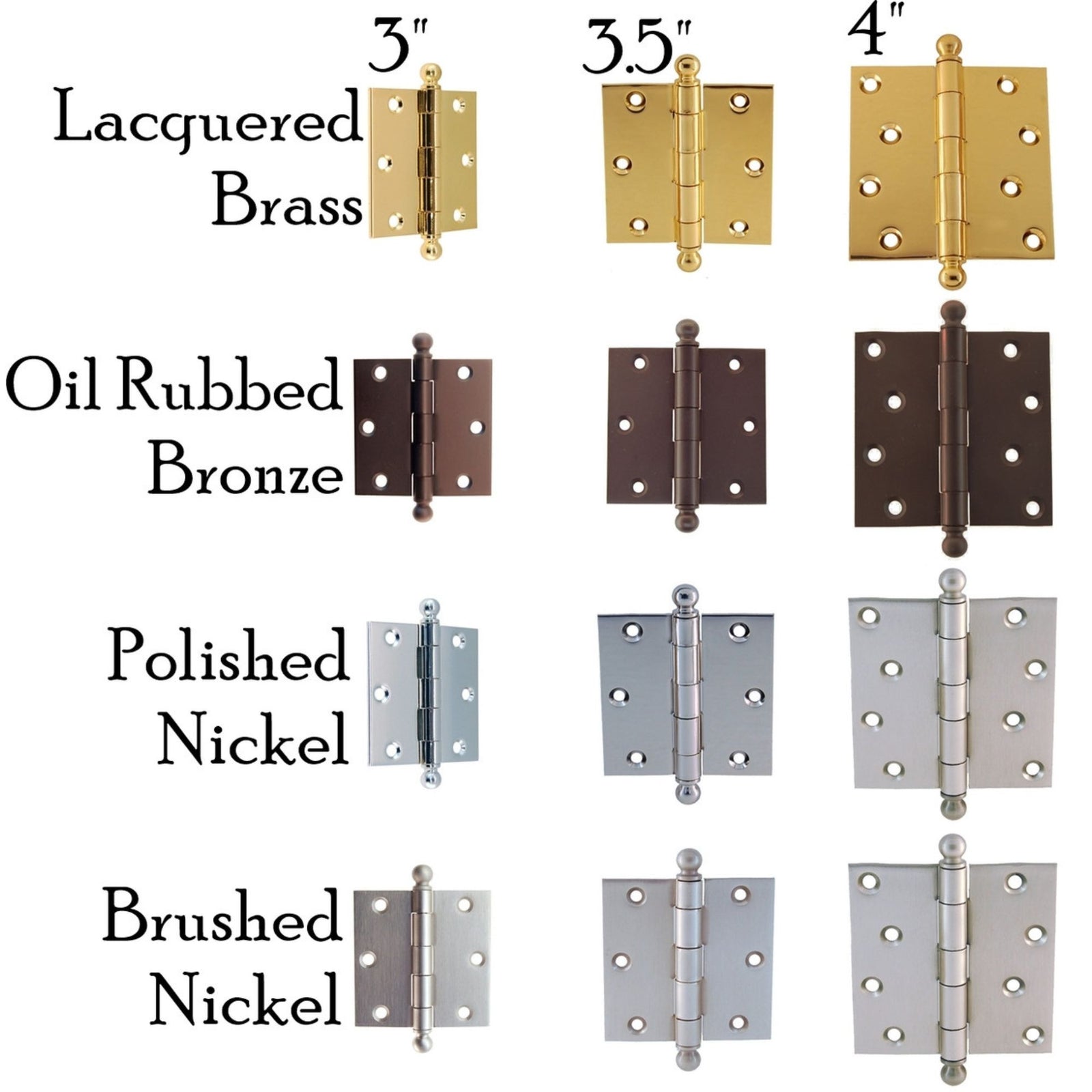 Heavy Duty Door Hinge w/Ball Tips Door & Window Hardware Restoration Supplies   