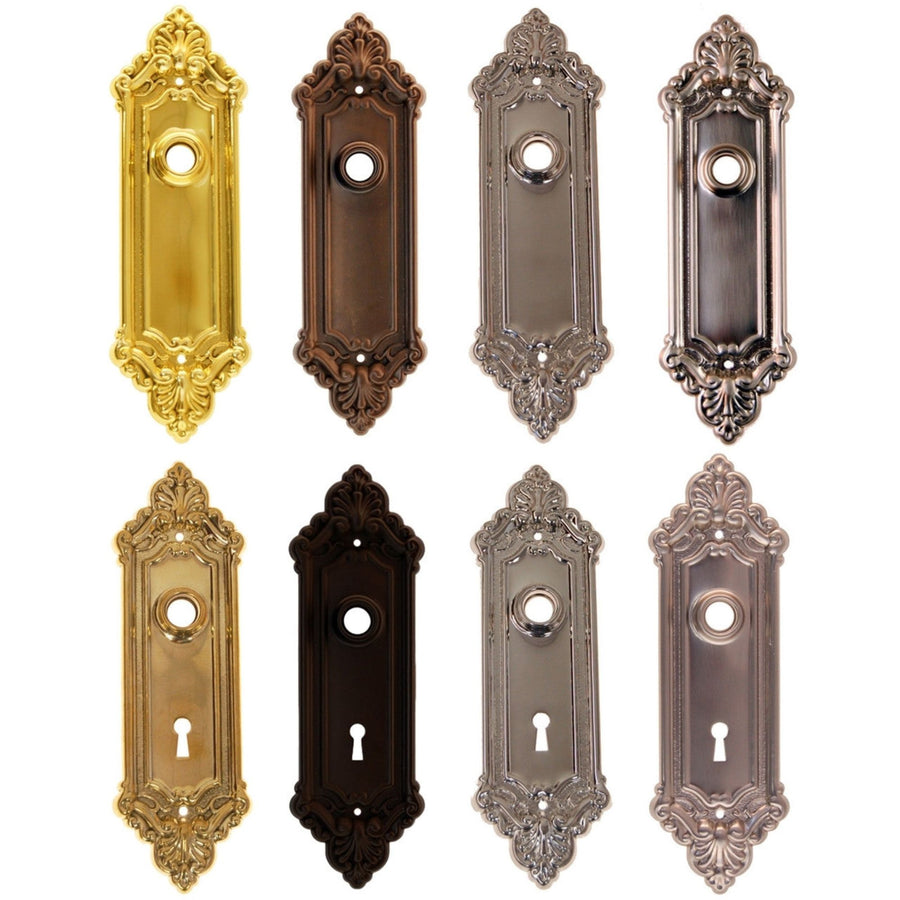 Door Trim Plate with Victorian Detailing Door & Window Hardware Restoration Supplies   