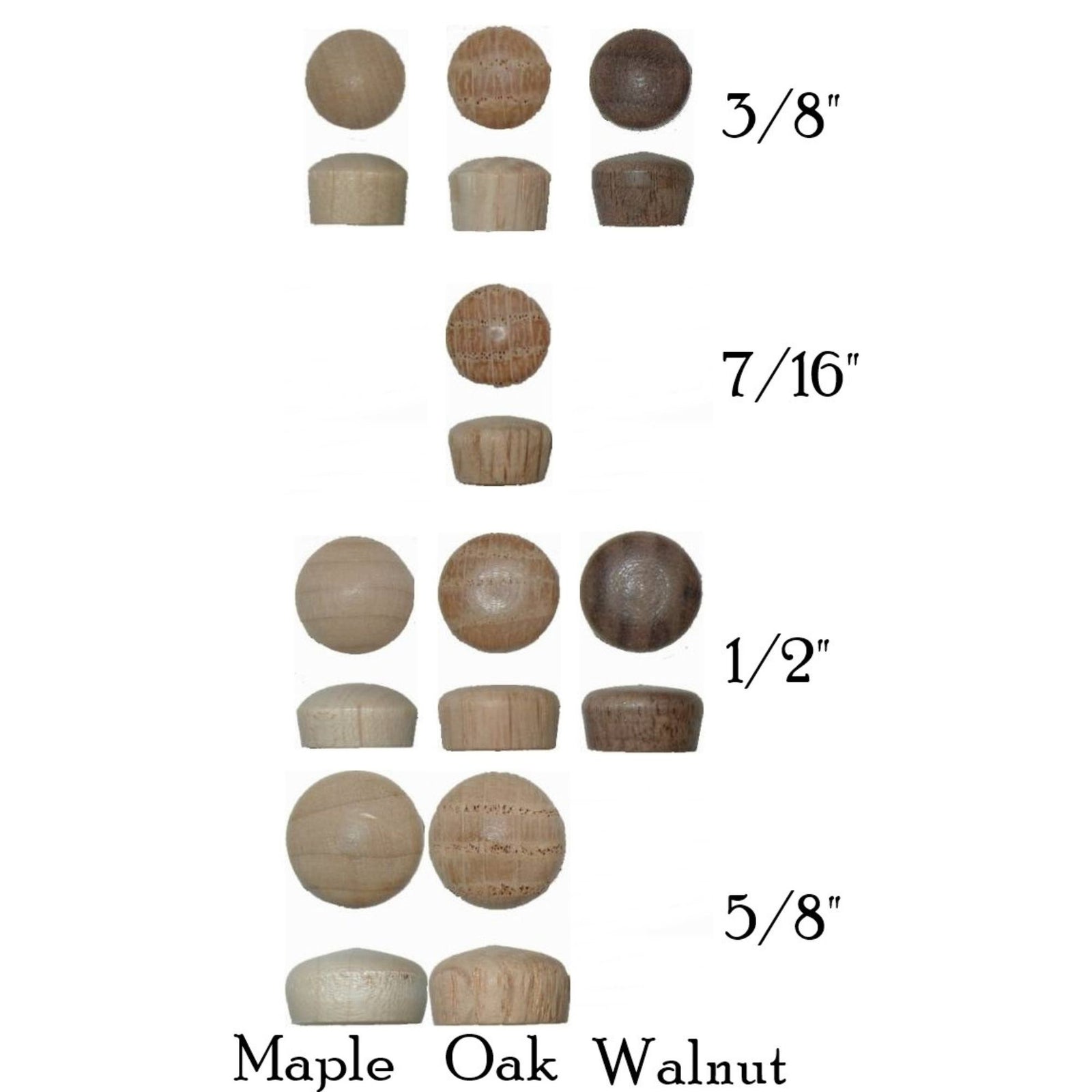 Wood Plugs, Rounded Head, End Grain All Other Products Restoration Supplies   