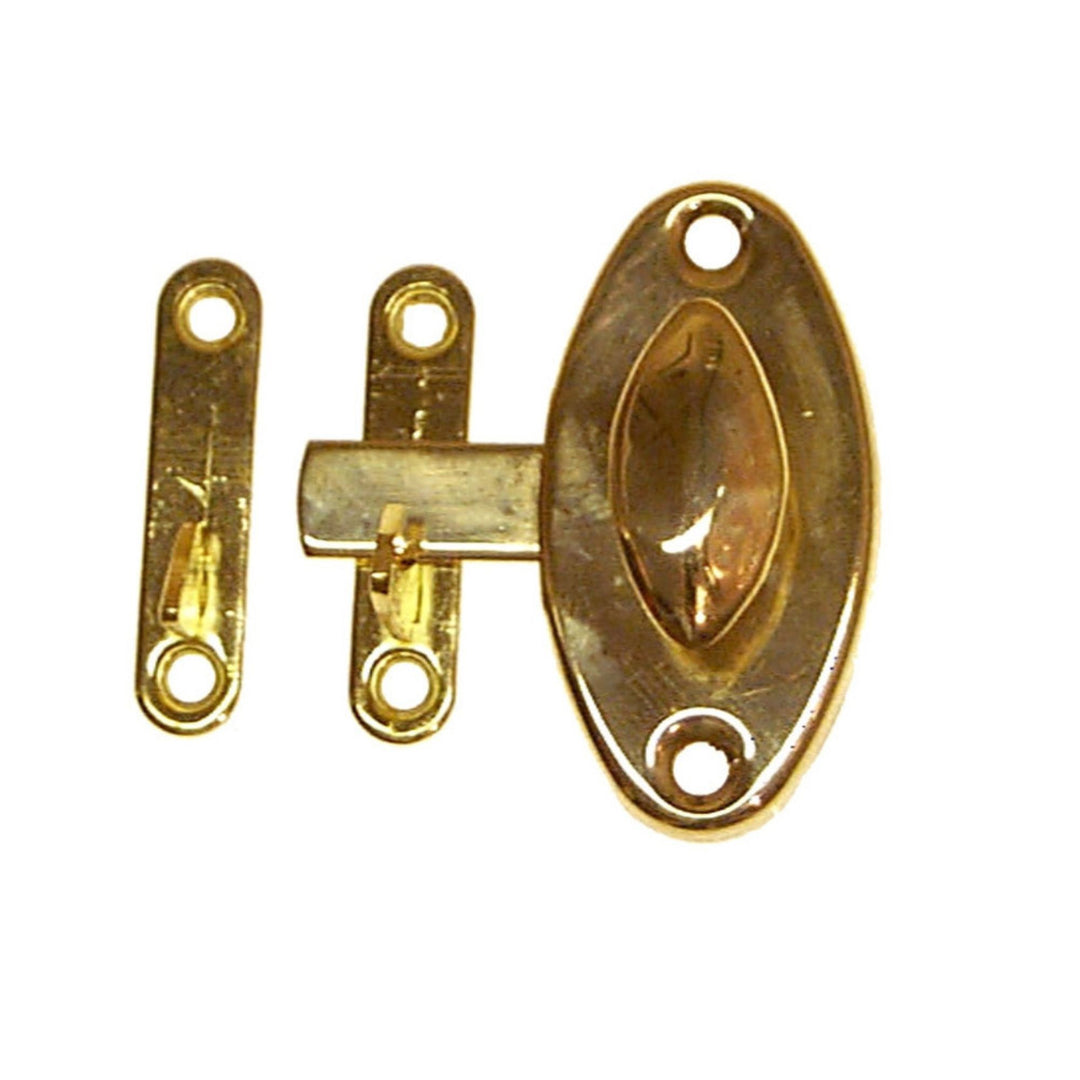 Oval Cabinet Latch, Brass or Nickel Cabinet Hardware Restoration Supplies Brass  