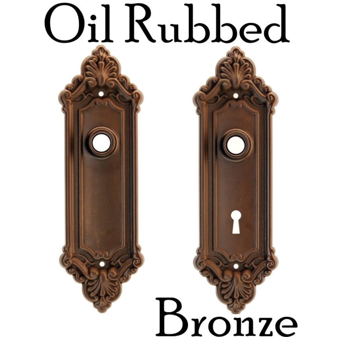 Door Trim Plate with Victorian Detailing Door & Window Hardware Restoration Supplies   