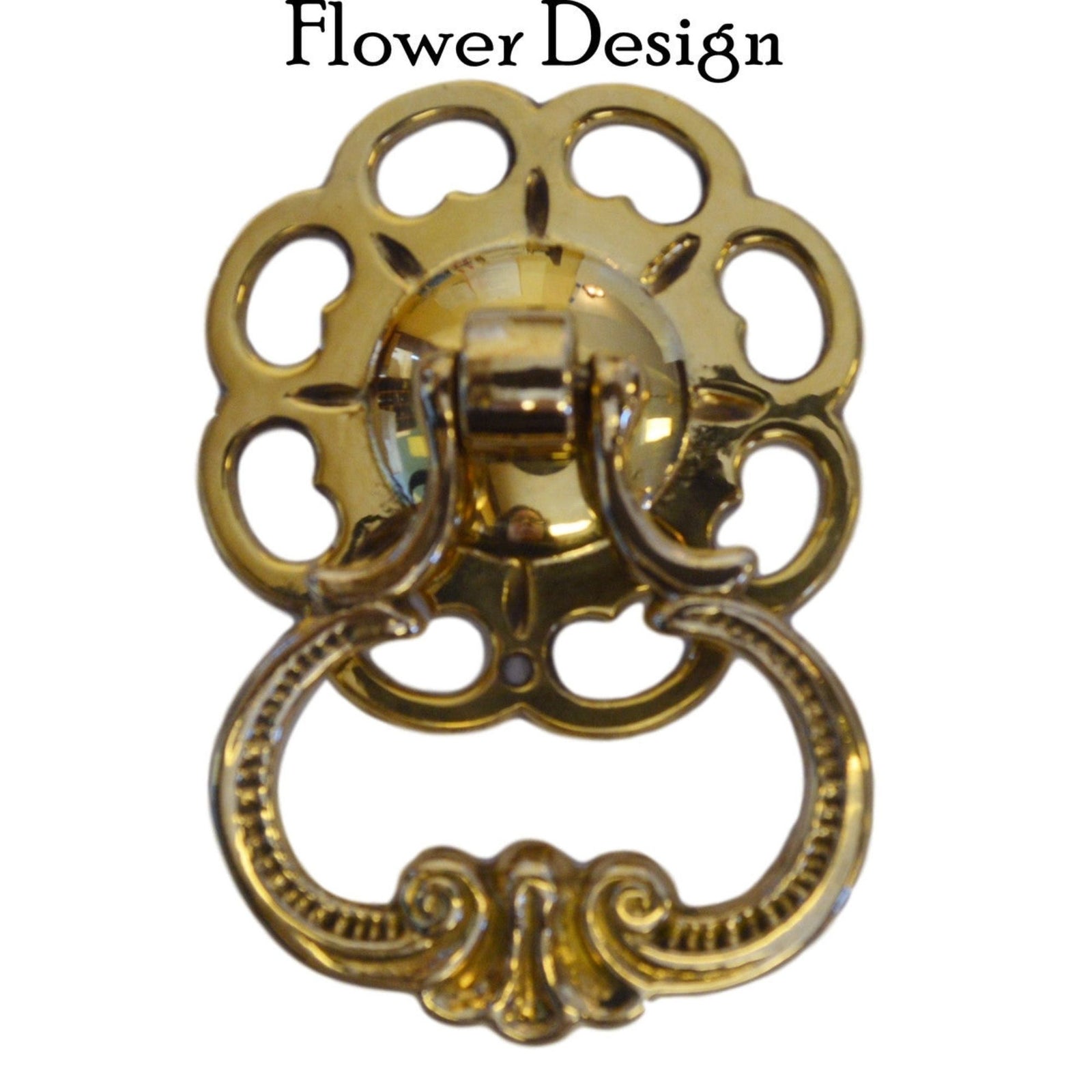 Loop Pendant Pull Furniture Hardware Restoration Supplies Flower Design
