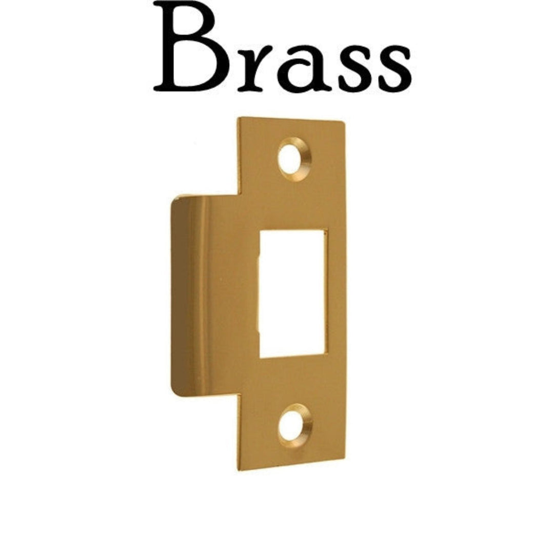 Brass, Nickel or Oil Rubbed Bronze T Strike Plate for Door Latches Door & Window Hardware Restoration Supplies   