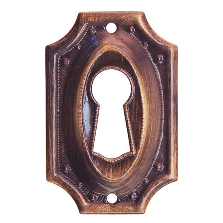 Colonial Revival Keyhole Cover Furniture Hardware Restoration Supplies Antique Brass  