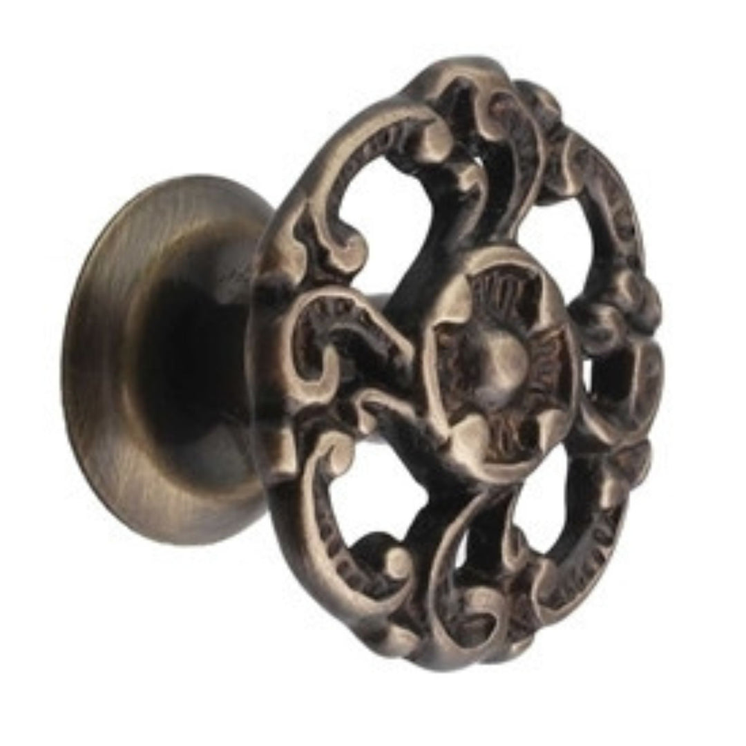 Victorian Cast Brass Knob Cabinet Hardware Restoration Supplies Antique Brass  
