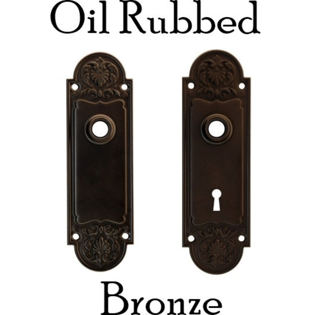 Doorknob Trim Plate, Rounded Ornate Design Door & Window Hardware Restoration Supplies   