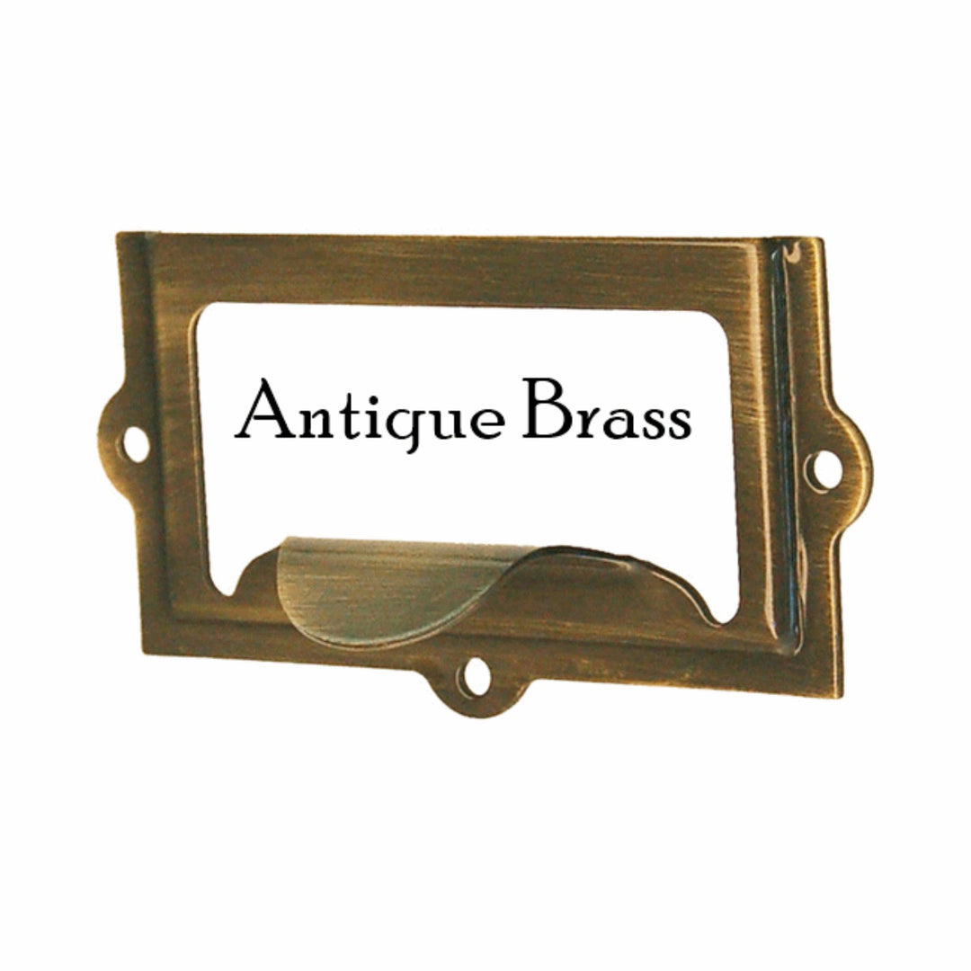 2" File Cabinet Card Holder w/Pull Furniture Hardware Restoration Supplies   