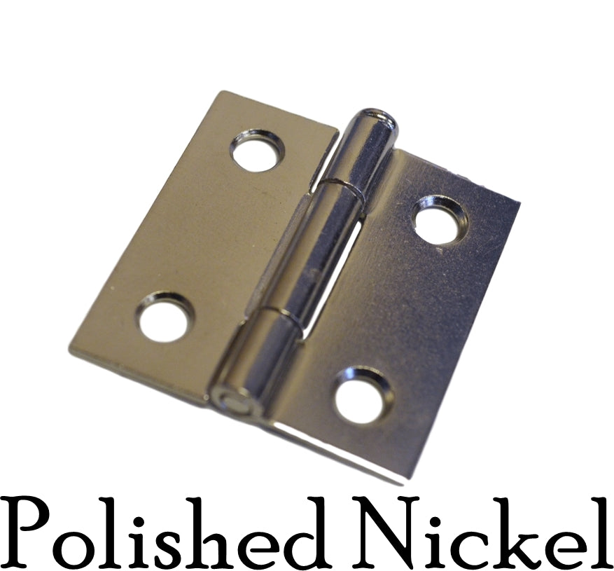 Butt Hinge with Removable Pin Furniture Hardware Restoration Supplies Polished Nickel  