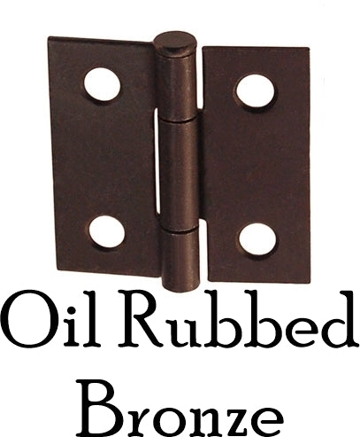 Butt Hinge with Removable Pin Furniture Hardware Restoration Supplies Oil Rubbed Bronze  