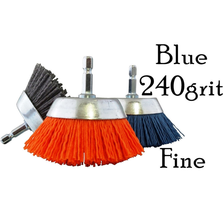 Nyalox Cup Brush Trunk Restoration Nyalox Blue - 240grit - Fine  