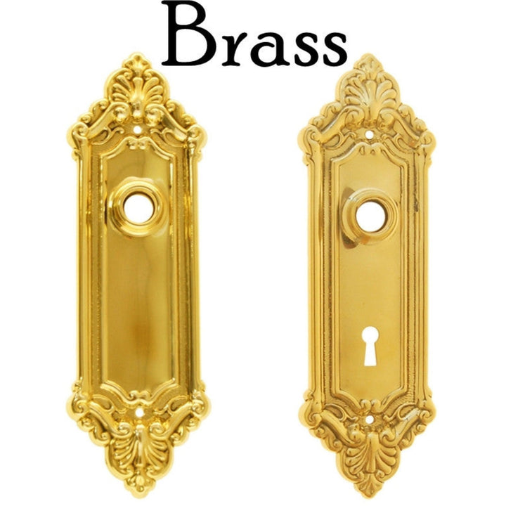 Door Trim Plate with Victorian Detailing Door & Window Hardware Restoration Supplies   