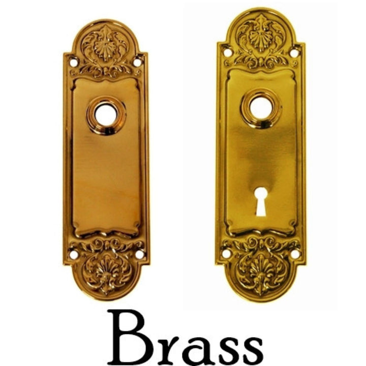 Doorknob Trim Plate, Rounded Ornate Design Door & Window Hardware Restoration Supplies   