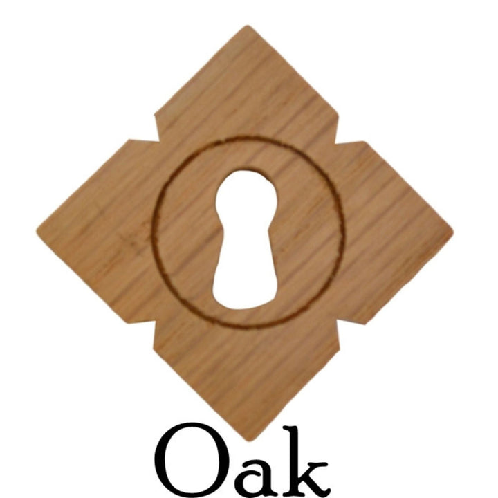 Diamond Shaped Wooden Keyhole Cover - Oak or Walnut - 1-3/4" x 1-3/4" Furniture Hardware Restoration Supplies   