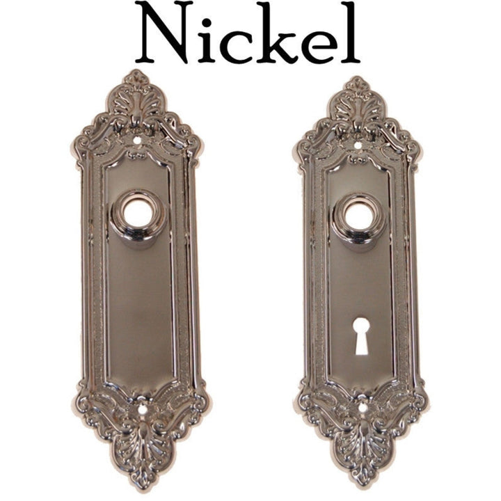 Door Trim Plate with Victorian Detailing Door & Window Hardware Restoration Supplies   