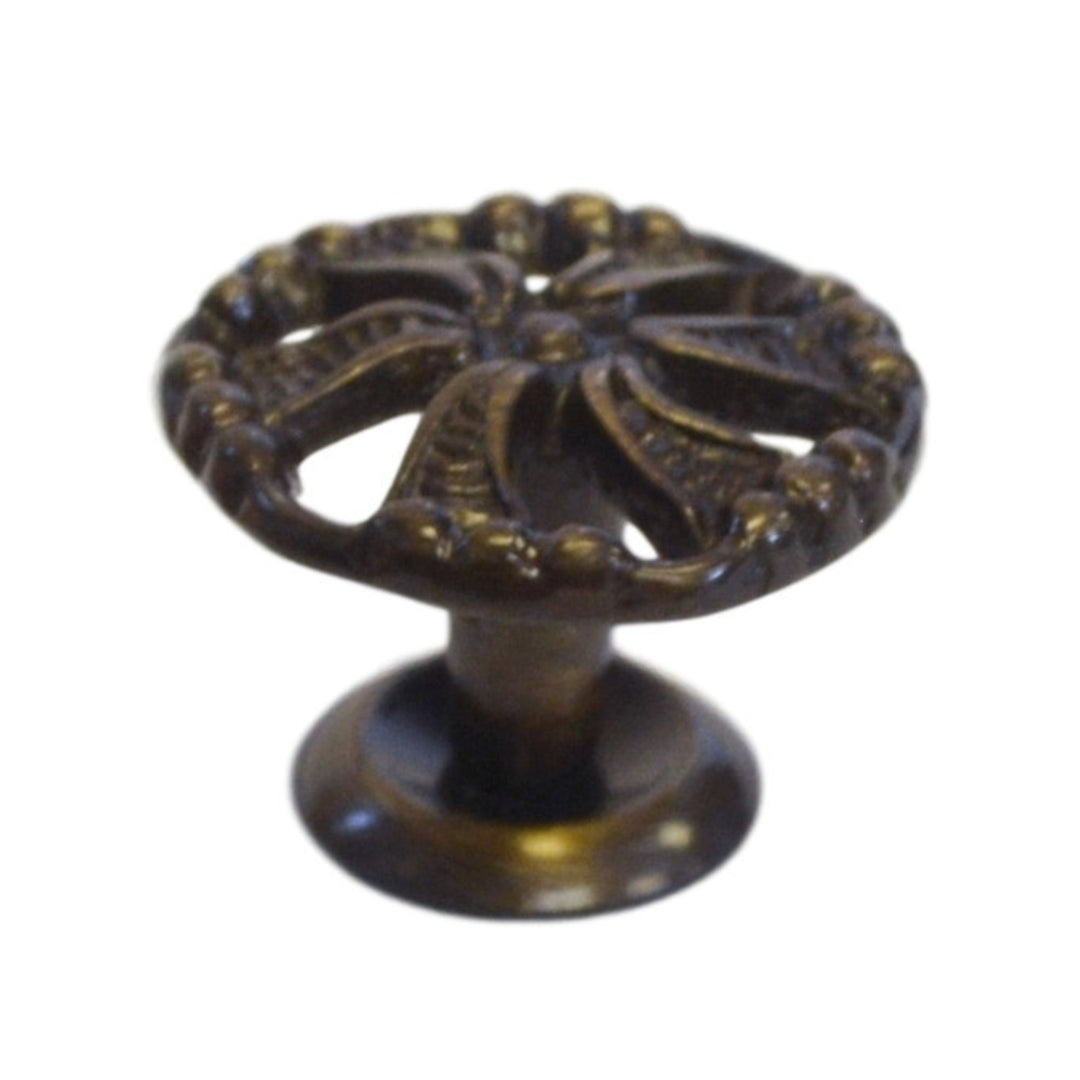 Elegant Decorative Victorian Knob in Brass and Antique Brass for Timeless Furniture Charm Cabinet Hardware Restoration Supplies   