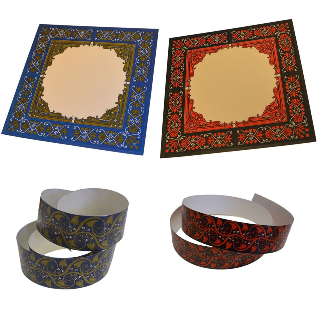 Antique Trunk Interior Decorative Paper Corners & Edging Trunk Restoration Restoration Supplies