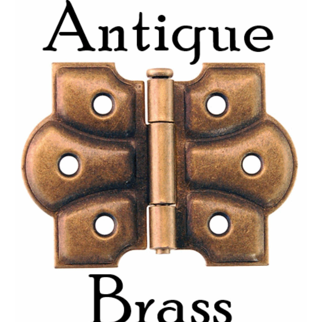 Embossed Cabinet Hinge Furniture Hardware Restoration Supplies Antique Brass  