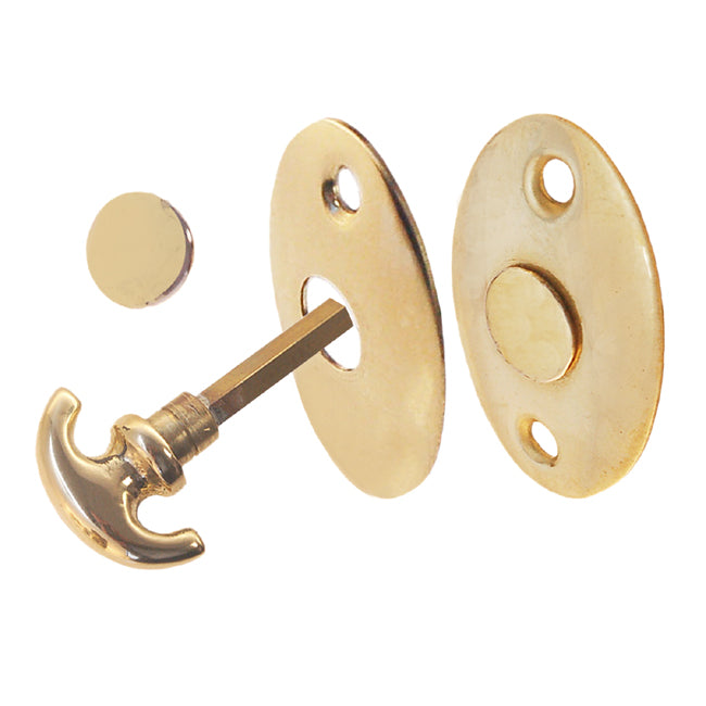 Thumb Turn for Deadbolt Locks with Removable Plate & Emergency Release Door & Window Hardware Restoration Supplies Brass