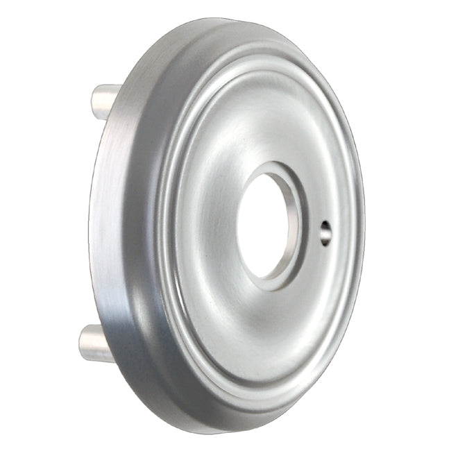 Doorknob Rosette with Beveled Detailing with Threaded Shanks Door & Window Hardware Restoration Supplies Privacy Brushed Nickel