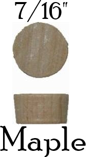 Wood Plugs, End Grain Tapered Flat Top All Other Products Restoration Supplies 7/16"  
