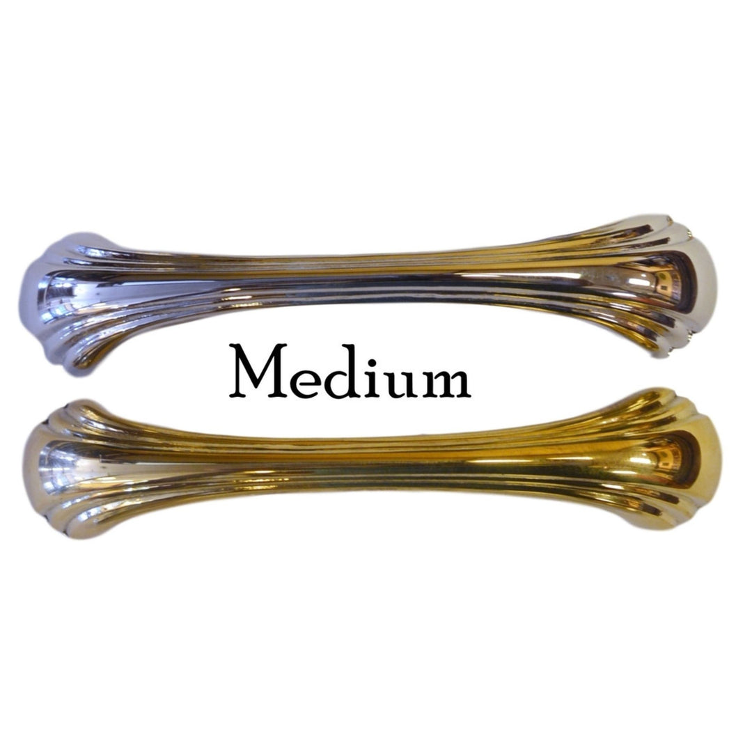 Art Deco Drawer Pull Solid Brass, Waterfall Style, Available in 3 Sizes and 2 Finishes Cabinet Hardware Restoration Supplies