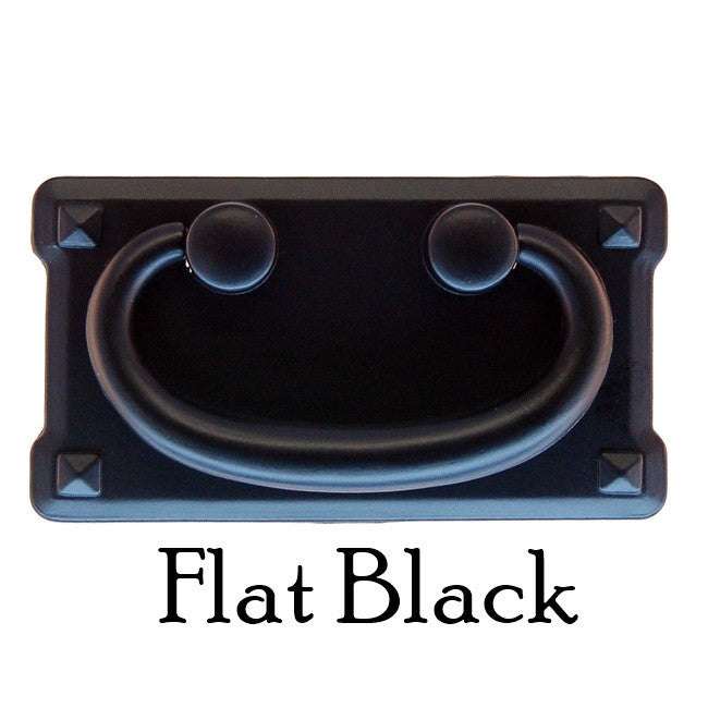 Mission-Style Drop Pull ~ Larger Size Distressed Black