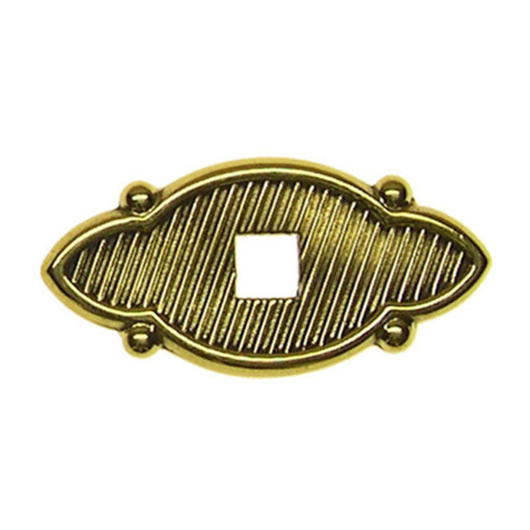 Small Colonial Revival Brass Pendant Pull Back Plate Furniture Hardware Restoration Supplies   