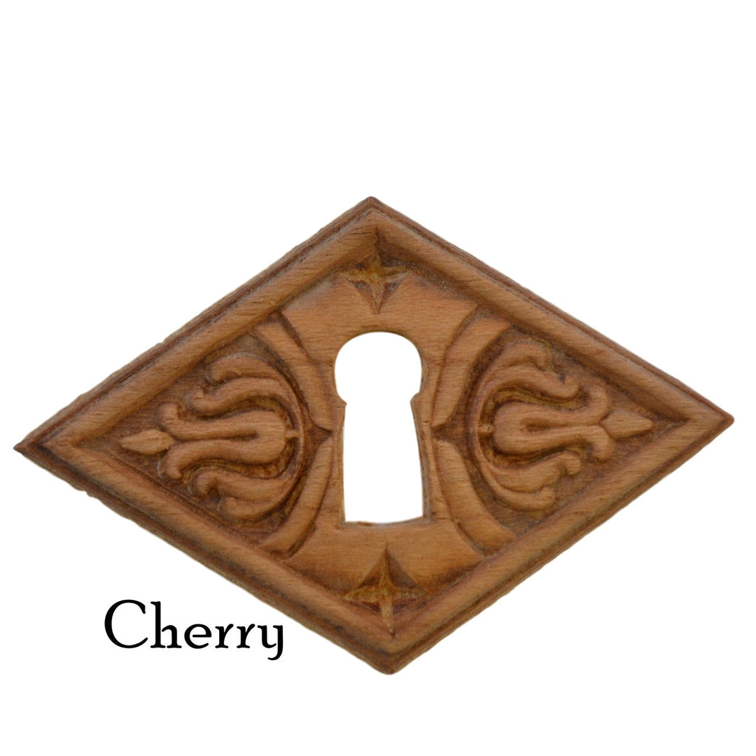 Embossed Keyhole Cover, Diamond Shape Furniture Hardware Restoration Supplies   