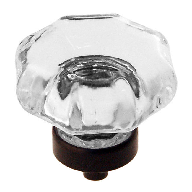 Glass Knob, Octagonal Shape Cabinet Hardware Restoration Supplies   