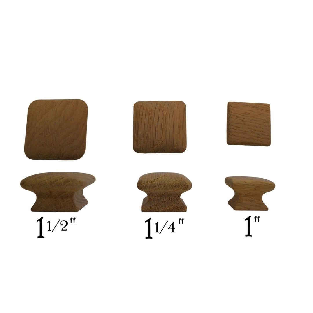 Wooden Knob, Square, Oak Cabinet Hardware Restoration Supplies   