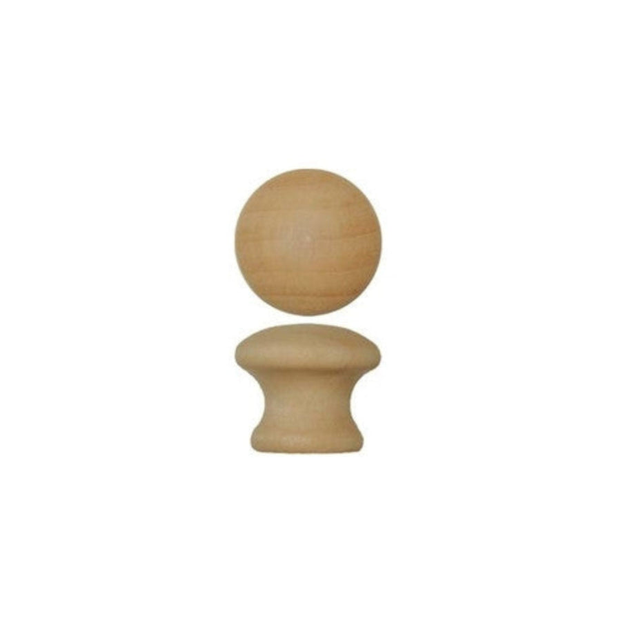 Wood Knob, Small, Hardwood Cabinet Hardware Restoration Supplies   