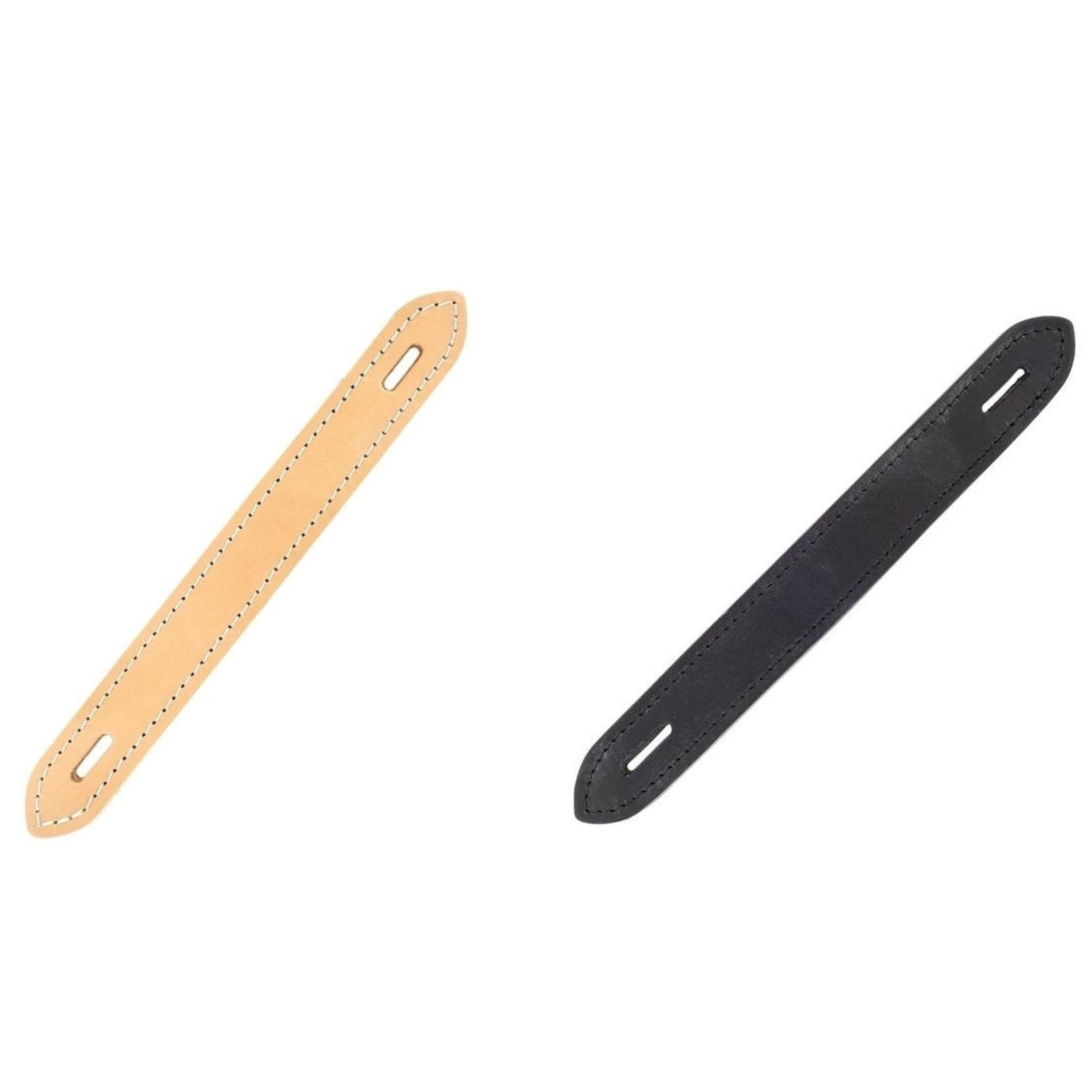 Large 11" Leather Trunk Handle Premium Quality in Natural & Black, Ideal for Trunk Restoration and Upgrades Trunk Restoration Restoration Supplies