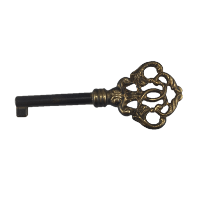 Solid Brass Elegant Skeleton Key Skeleton Keys Restoration Supplies Hand Antiqued Brass  