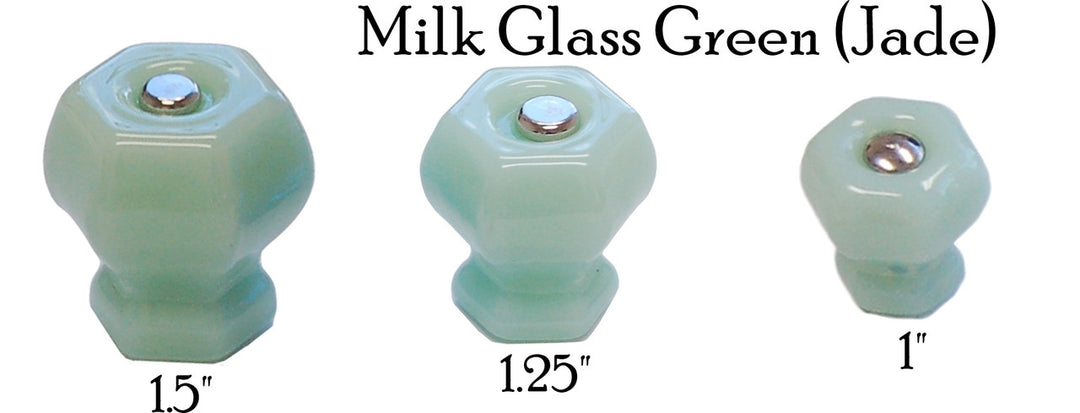 Glass Knob, Hex-Shaped Cabinet Hardware Restoration Supplies   