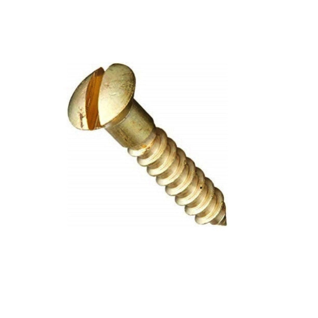 #4 Wood Screws Slotted Oval Head, Brass All Other Products Restoration Supplies   