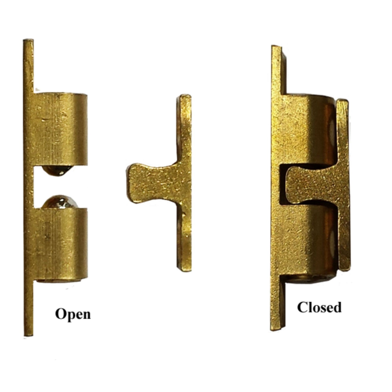 Solid Brass Ball Catch for Cabinet & Furniture Doors - Adjustable Tension Screws Cabinet Hardware Restoration Supplies   