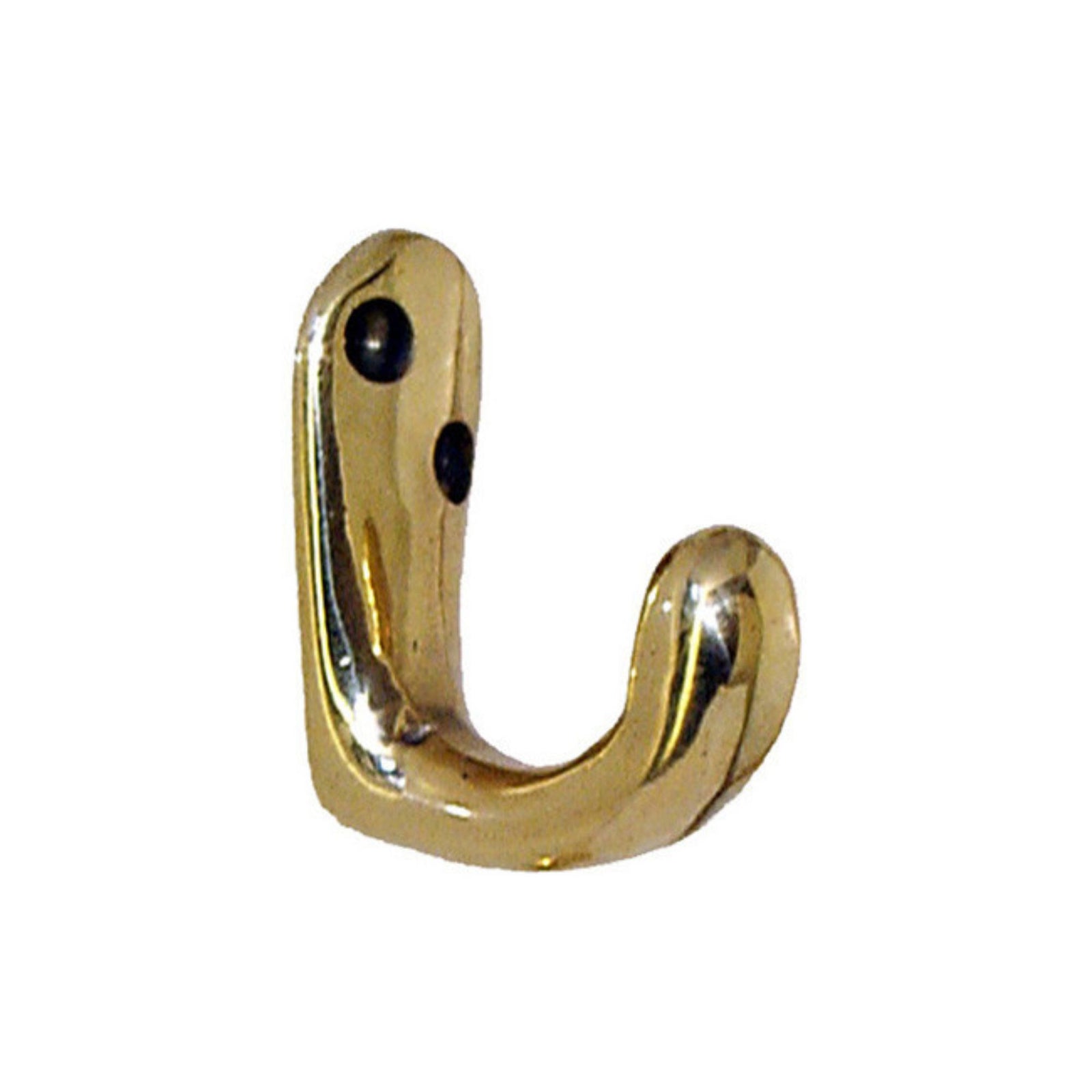Versatile Small Wardrobe Hook in Solid Polished Brass for Home Organization Furniture Hardware Restoration Supplies   