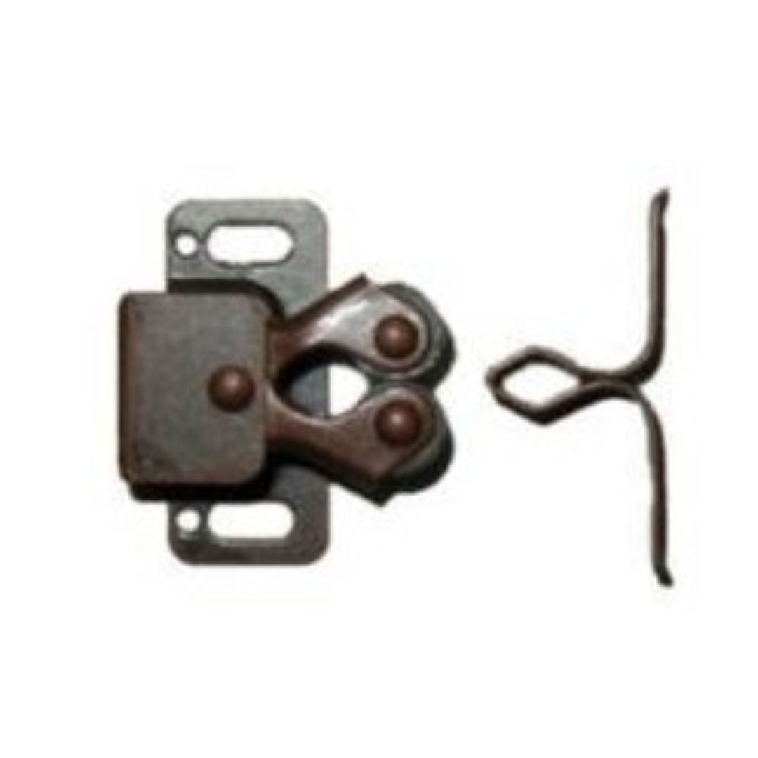 Elegant and Durable Double Roller Catch with Statuary Bronze Finish for Secure Cabinet Closures Cabinet Hardware Restoration Supplies   