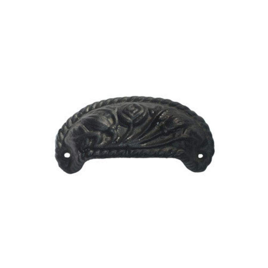 Bin Pull, Victorian, Black Cast Iron Cabinet Hardware Restoration Supplies   