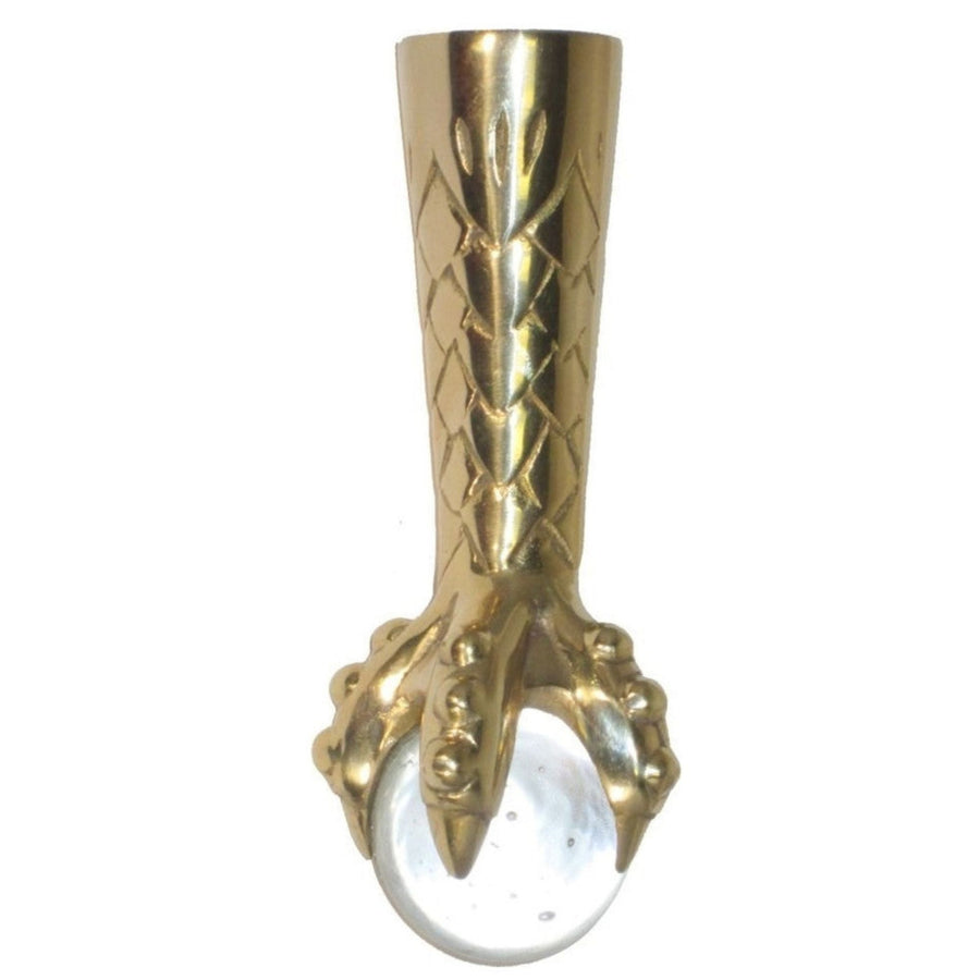 Brass & Glass Ball Claw Foot – Victorian Era Design for Piano Stools and Accent Tables – Includes Screw Chair Restoration Restoration Supplies   