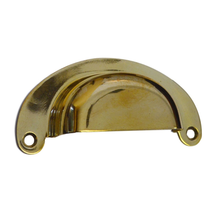 Hoosier Bin Pull Classic Stamped Brass, Available in Polished Brass and Nickel Finishes, 1-1/4" x 3-1/4" Cabinet Hardware Restoration Supplies