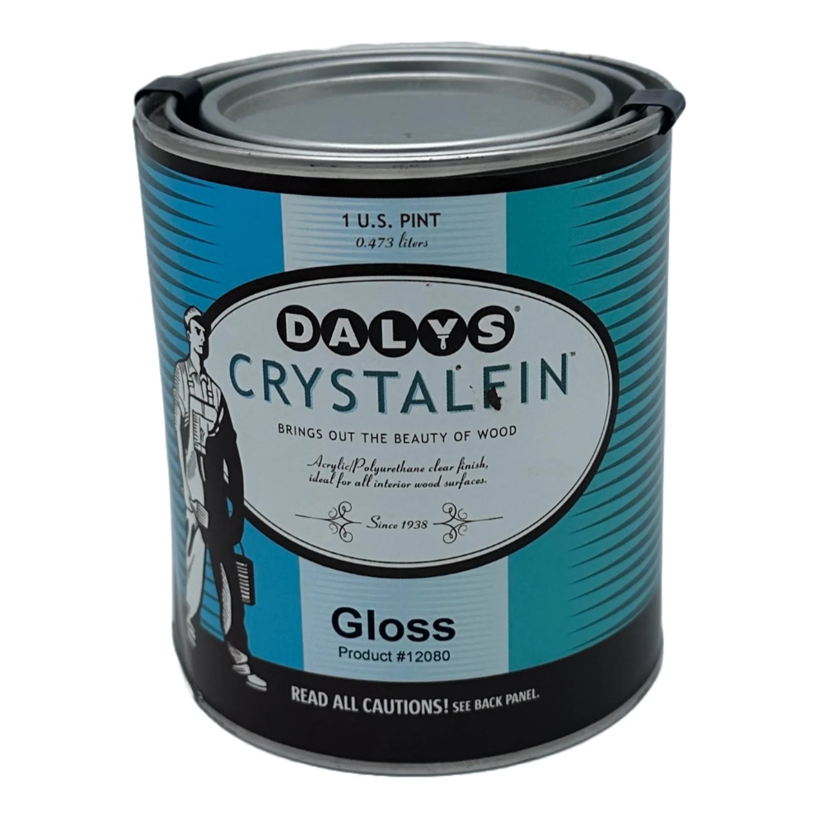 CrystalFin Water-Based Polyurethane: Fast Drying, Non-Toxic, and Highly Protective Finish Wood Stains & Finishes Daly's Gloss Pint 