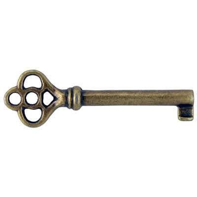 Classic Skeleton Key in Nickel or Antique Copper Skeleton Keys Restoration Supplies Antique Brass  