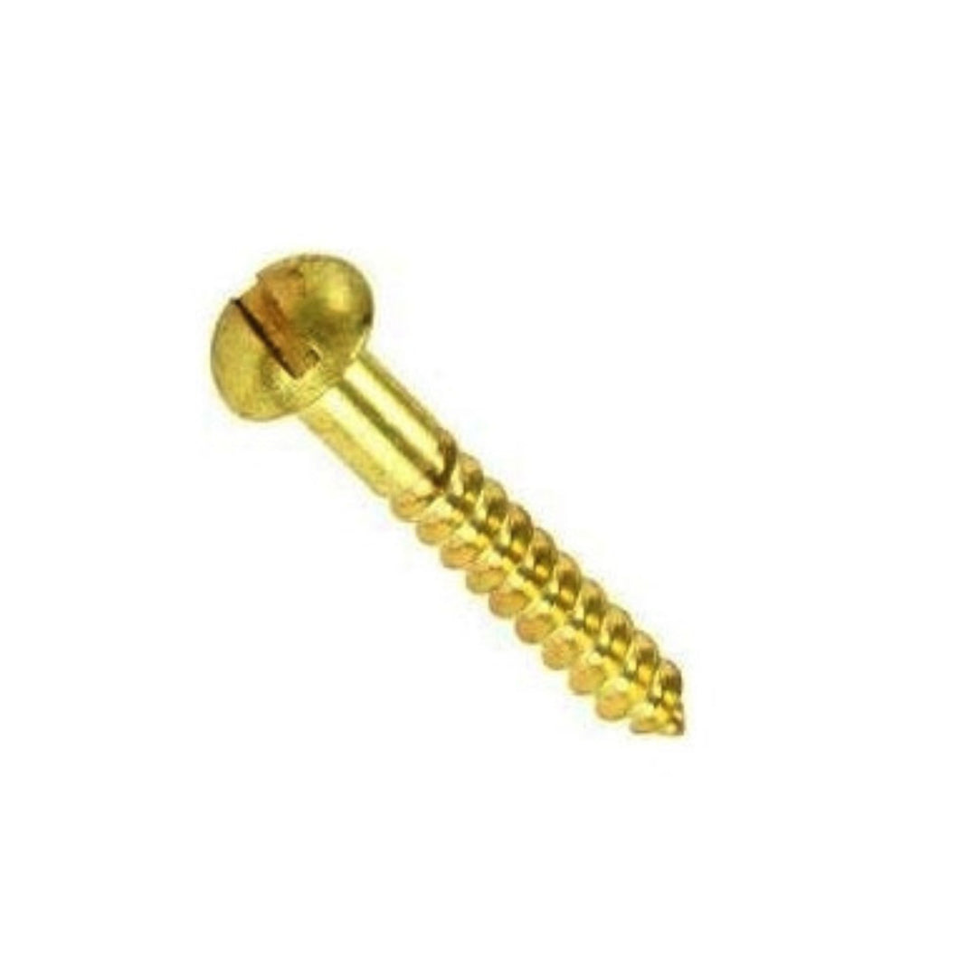Slotted Round Head Brass Wood Screws - #2 x 1/2" – Durable and Versatile, Sold by the Dozen All Other Products Restoration Supplies   