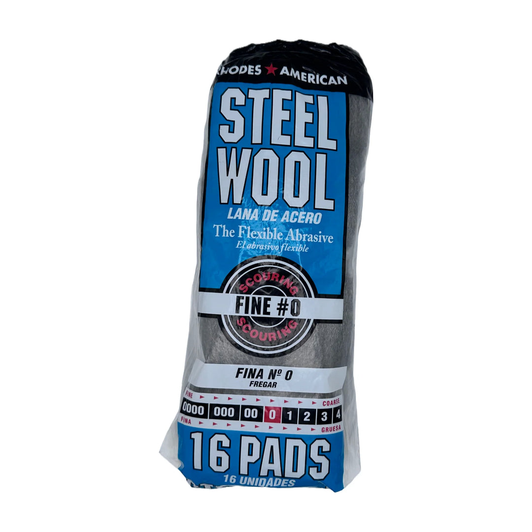 Steel Wool All Other Products Rhodes American Steel Wool #0 - Fine 1 Package (16 pads) 