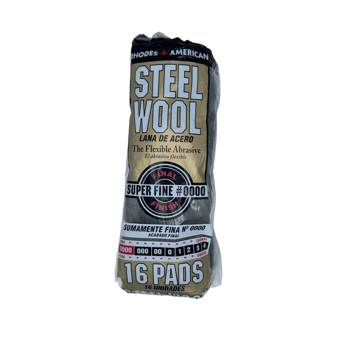 Steel Wool All Other Products Rhodes American Steel Wool #0000 - Super Fine 1 Package (16 pads) 